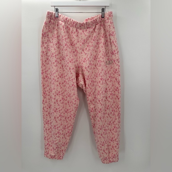 Gap x LoveShackFancy pink floral Sweatpants joggers Women’s XL - Picture 5 of 6